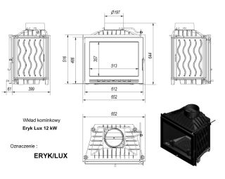 wkład kominkowy ERYK 12 LUX
