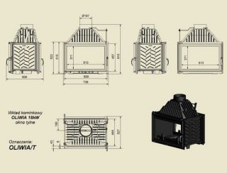 wkład kominkowy OLIWIA 18 tunel 