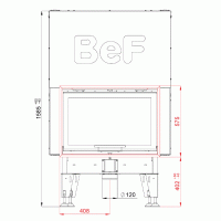 Wkład kominkowy powietrzny
BeF Therm V8