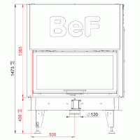 Wkład kominkowy powietrzny
BeF Twin Twin V10 N II